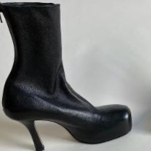 Bottega Veneta Black Platform Ankle Boot